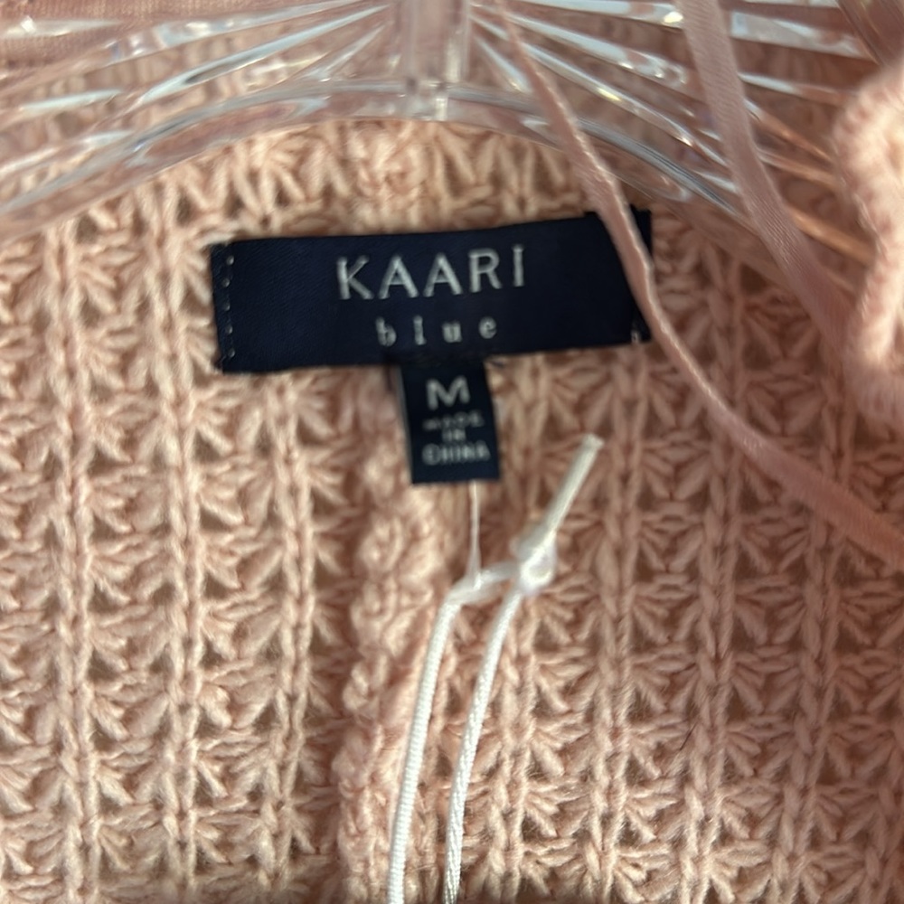Kaari Blue Knit Pinksweet Poncho Cardigan NWT, Size M - Picture 5 of 9